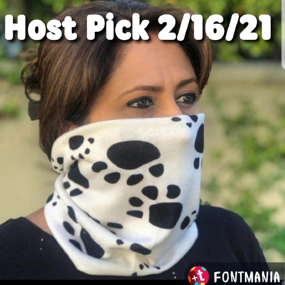 DOG Paw Print  FACE SCARF/MASK - Picture 2 of 2